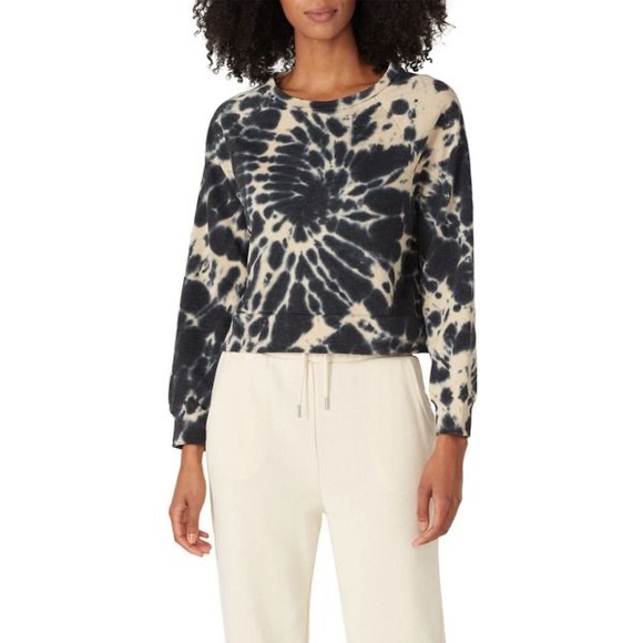 Cupcakes & Cashmere Florrie Tie Dye Cropped Crewneck Sweatshirt - M - Picture 1 of 8